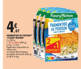 E.Leclerc PARMENTIER DE POISSON (²) "FLEURY MICHON" offre