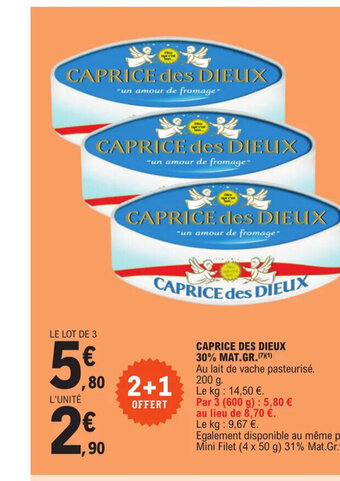 E.Leclerc CAPRICE DES DIEUX offre