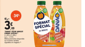 E.Leclerc "DANAO" PÊCHE ABRICOT FORMAT SPÉCIAL offre