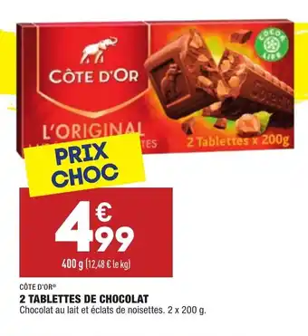 ALDI 2 Tablettes de chocolat offre
