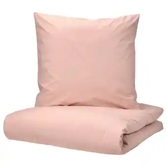 IKEA Strandtall housse de couette et 1 taie, rose foncé/rose clair, 150x200/65x65 cm offre