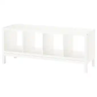 IKEA Kallax étagère avec support, blanc/blanc, 147x59 cm offre