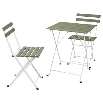 IKEA Tärnö table+2 chaises, extérieur, blanc/vert offre