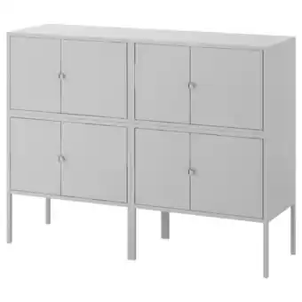 IKEA Lixhult combinaison rangement, gris, 120x35x92 cm offre