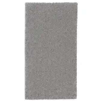 Stoense tapis, poils ras, gris moyen, 80x150 cm