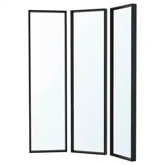 IKEA Nissedal combinaison de miroirs, noir, 130x150 cm offre