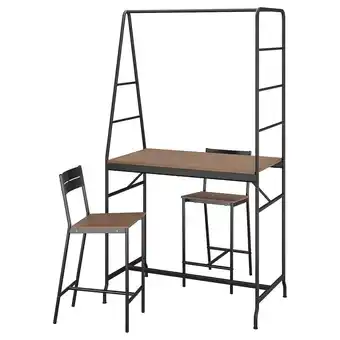 IKEA Håverud / sandsberg table et 2 tabourets, noir/teinté brun, 105 cm offre