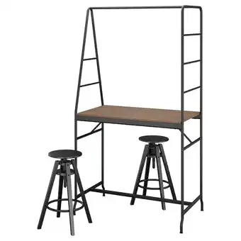 IKEA Håverud / dalfred table et 2 tabourets, noir/noir, 105 cm offre