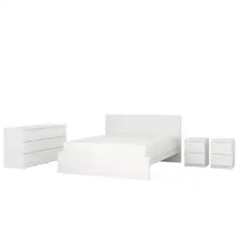 IKEA Malm mobilier chambre, lot de 4, blanc, 160x200 cm offre