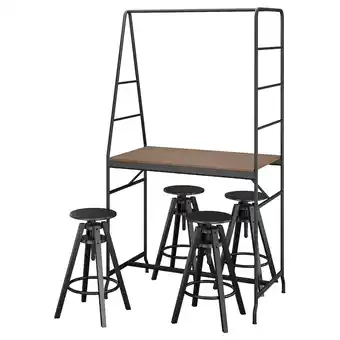 IKEA Håverud / dalfred table+4 tabourets, noir/noir, 105 cm offre
