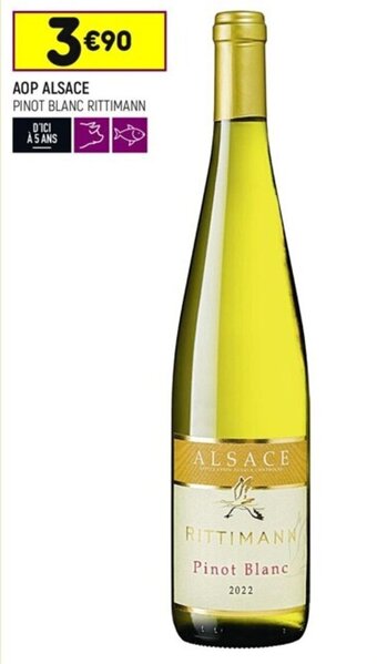 Leader Price AOP ALSACE PINOT BLANC RITTIMANN offre
