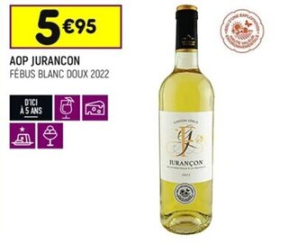 Leader Price AOP JURANCON FÉBUS BLANC DOUX 2022 offre