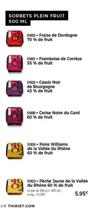 Sorbers plein fruit