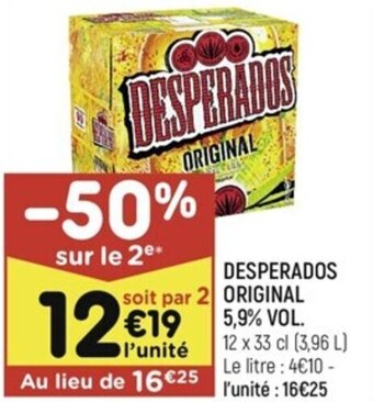 Leader Price DESPERADOS ORIGINAL 5,9% VOL. offre