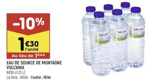 EAU DE SOURCE DE MONTAGNE VOLCANIA