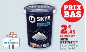 U Express SKYR NATURE U (²) offre
