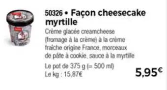 Thiriet Façon cheesecake myrtille offre
