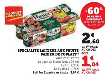 U Express SPECIALITE LAITIERE AUX FRUITS PANIER DE YOPLAIT) offre