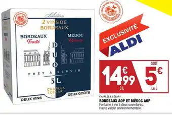 ALDI Bordeaux AOP et Médoc AOP offre
