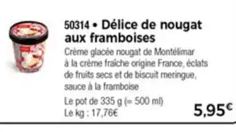 Thiriet Délice de nougat aux framboises offre