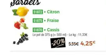 Thiriet Citron offre