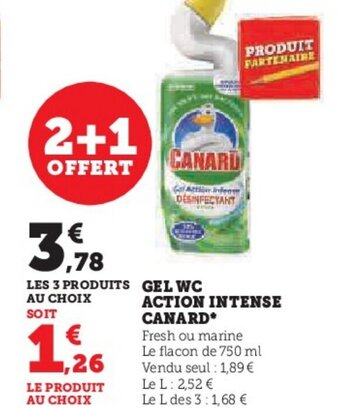 U Express GEL WC ACTION INTENSE CANARD* offre