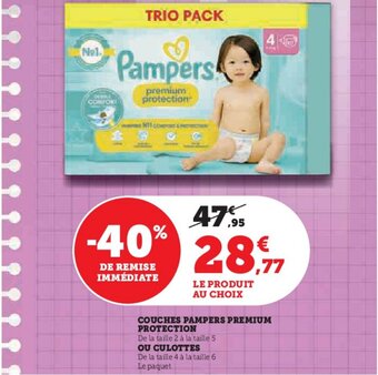 U Express COUCHES PAMPERS PREMIUM PROTECTION offre