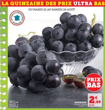 U Express RAISIN NOIR offre