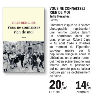 VOUS NE CONNAISSEZ RIEN DE MOI Julie HéraclÚs