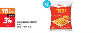 Netto FRITES CLASSIQUES SURGELÉES NETTO offre