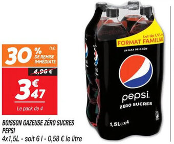 Netto BOISSON GAZEUSE ZÉRO SUCRES PEPSI offre