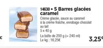 Thiriet 5 Barres glacées caramel offre