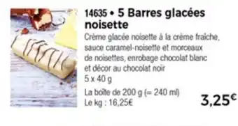 5 Barres glacées noisette