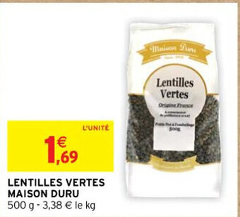 Intermarché LENTILLES VERTES MAISON DURU offre