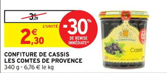Intermarché CONFITURE DE CASSIS LES COMTES DE PROVENCE offre