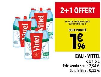 Supeco Vittel eau offre