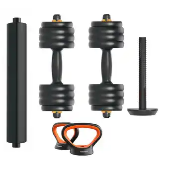 Decathlon Kit haltère + barre + kettlebell xiaomi fed v2 40 kg offre