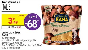 Intermarché GIRASOLI CÈPES RANA offre