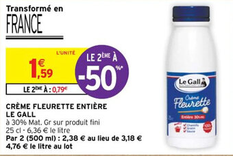 CRÈME FLEURETTE ENTIÈRE LE GALL