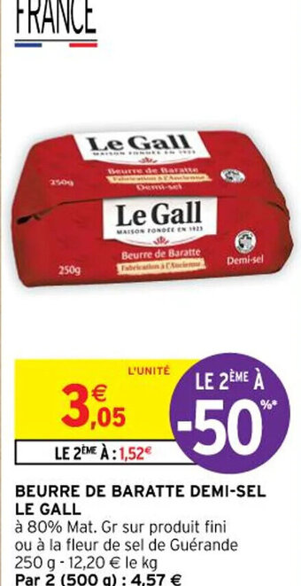 BEURRE DE BARATTE DEMI-SEL LE GALL