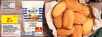 Intermarché MADELEINES D'ARMOR CARAMEL AU BEURRE SALÉ X 8 ARMOR DÉLICES offre