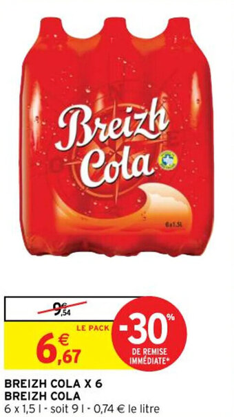 Intermarché BREIZH COLA X 6 BREIZH COLA offre