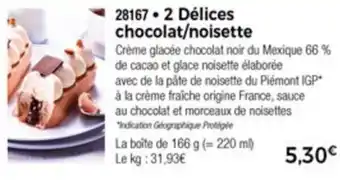 Thiriet 2 Délices Chovolat/Noisette offre