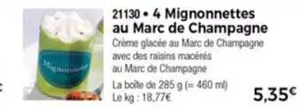 4 Mignonnettes Au Marc De Champagne