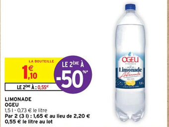 Intermarché LIMONADE OGEU offre