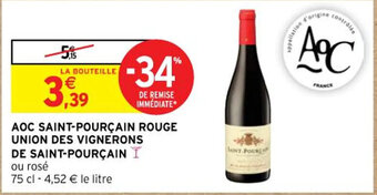 Intermarché AOC SAINT-POURÇAIN ROUGE UNION DES VIGNERONS DE SAINT-POURÇAIN I offre