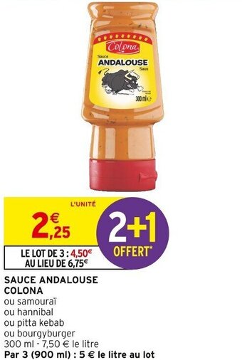 Intermarché SAUCE ANDALOUSE COLONA offre