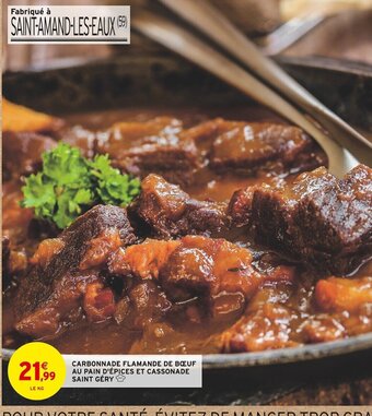 Intermarché CARBONNADE FLAMANDE DE BŒUF AU PAIN D'ÉPICES ET CASSONADE SAINT GÉRY offre