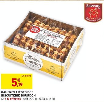 Intermarché GAUFRES LIÉGEOISES BISCUITERIE BOURDON offre