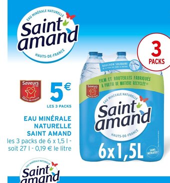 Intermarché EAU MINÉRALE NATURELLE SAINT AMAND offre